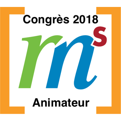 Animateur au congrès GRMS en 2018 badge émis à marikaperrault1331@gmail.com