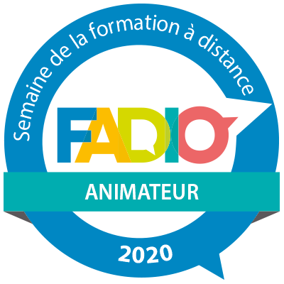Semaine de la formation à distance 2020 - Animateur badge émis à gravelle.france@uqam.ca