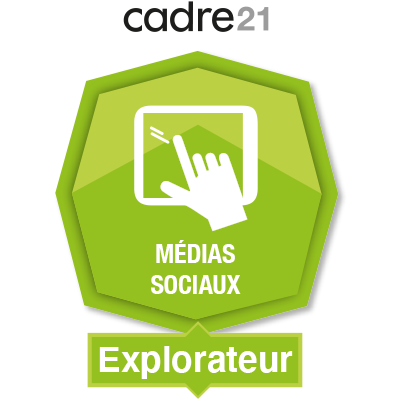 Médias sociaux 1 - Explorateur badge émis à mmorin@csh.qc.ca
