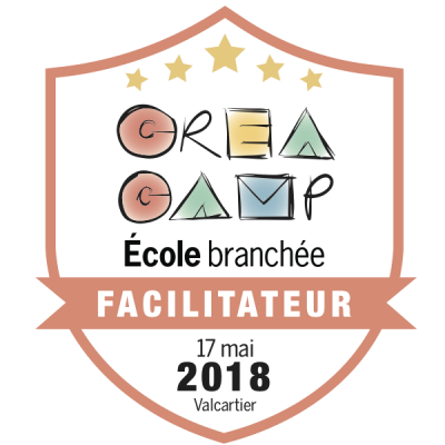 CréaCamp Valcartier mai 2018 – Facilitateur badge émis à cmichaud@etude.ca