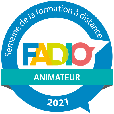 Semaine de la formation à distance 2021 - Animateur badge émis à segagno@lacitec.on.ca